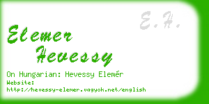 elemer hevessy business card